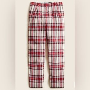 Tapered-leg wool pant in vintage plaid
